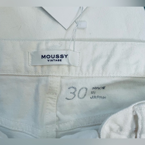 Moussy Vintage MV Buffalo Skinny White Mid Rise Fray Step Cut Hem Jean Size 30 - Picture 10 of 16